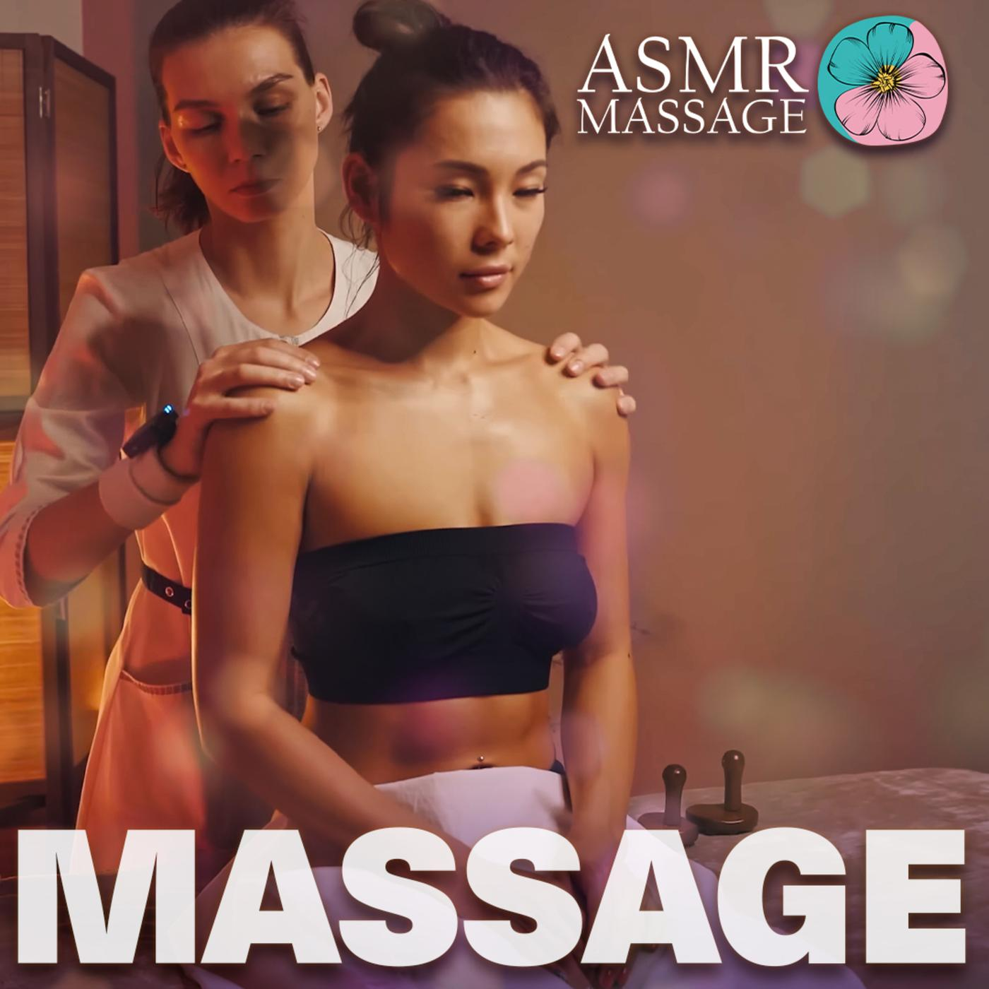 A calm ASMR massage session in soft warm light